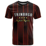 Custom Afro-Trinbago Cricket Knight Riders T shirt Palm Leaves Stripes Style - African Pride
