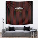 Afro-Trinbago Cricket Knight Riders Tapestry Palm Leaves Stripes Style - African Pride