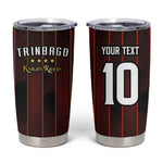 Custom Afro-Trinbago Cricket Knight Riders Tumbler Cup Palm Leaves Stripes Style - African Pride