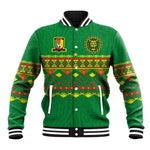 Custom Cameroon Football Baseball Jacket Tribal Motifs Green Color - African Pride