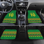 Custom Cameroon Football Car Mats Tribal Motifs Green Color - African Pride