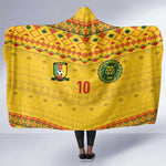 Custom Cameroon Football Hooded Blanket Tribal Motifs Yellow Color - African Pride