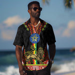 Ethiopia Lion of Judah and The Star Seal Hawaiian Shirt Dashiki Style