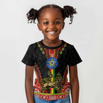 Ethiopia Lion of Judah and The Star Seal Kid T shirt Dashiki Style