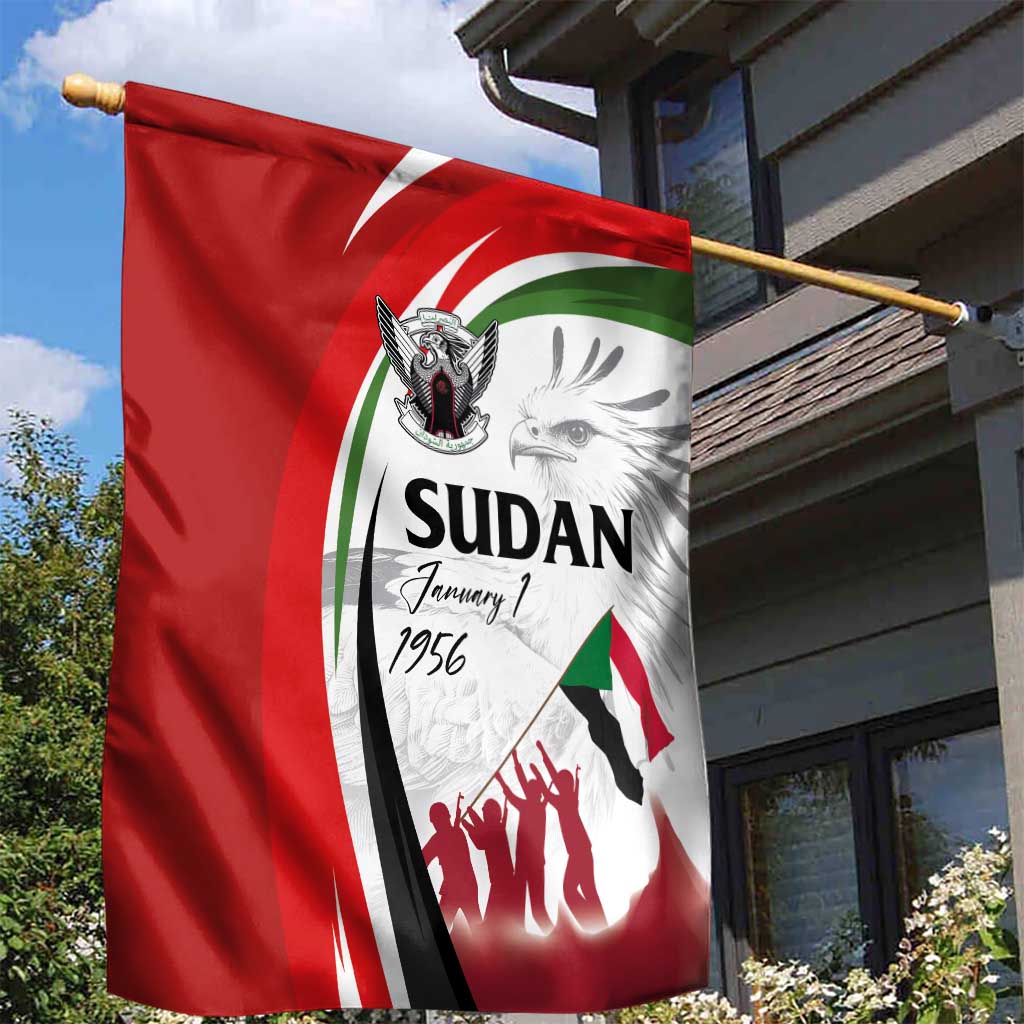 Happy Independence of Sudan Garden Flag Soldiers Fight for Homeland - Victory is ours