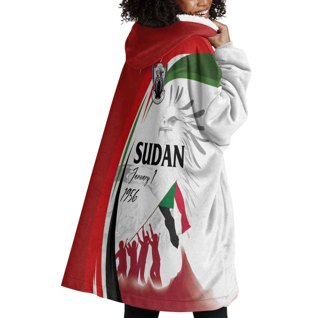 Happy Independence of Sudan Wearable Blanket Hoodie Soldiers Fight for Homeland - Victory is ours
