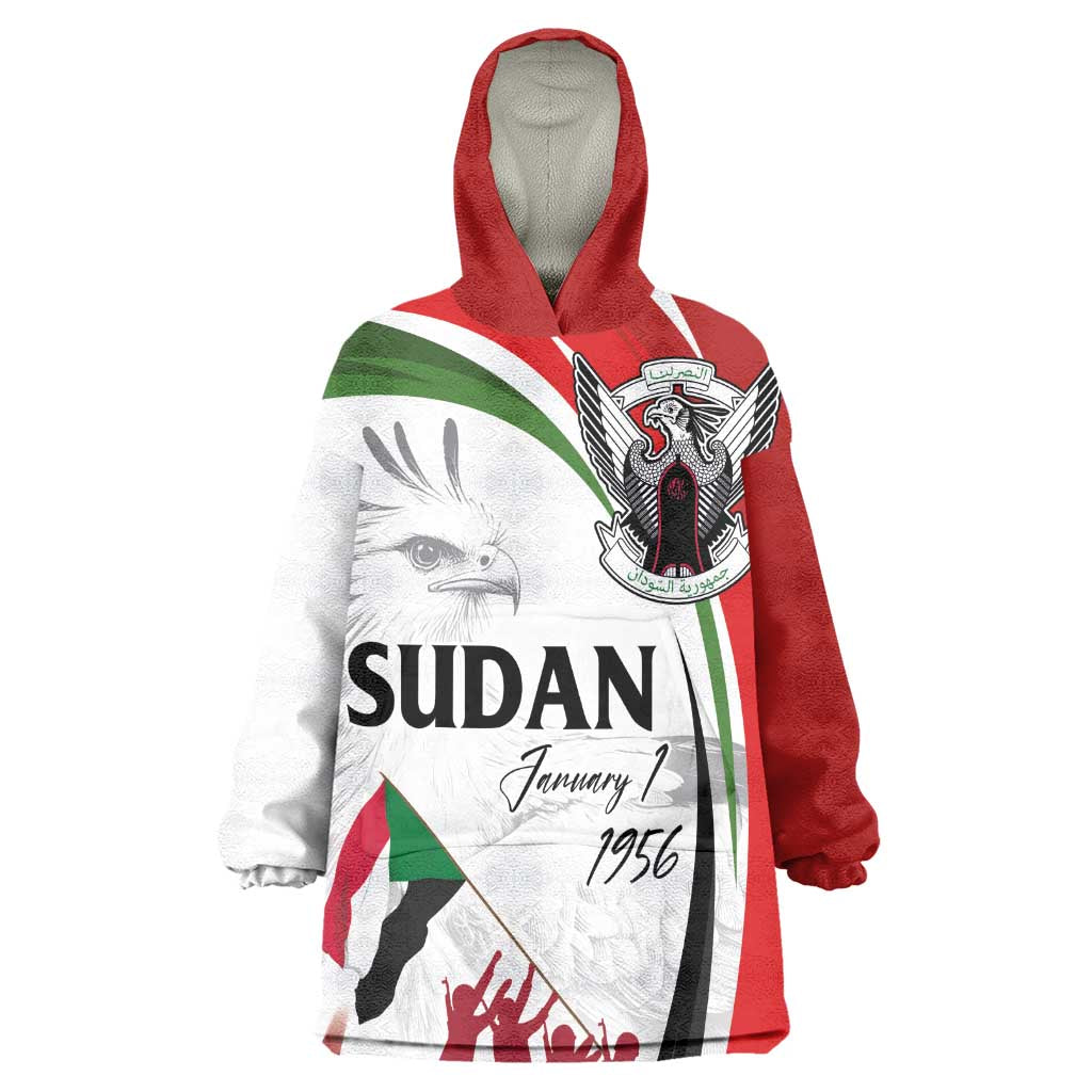 Happy Independence of Sudan Wearable Blanket Hoodie Soldiers Fight for Homeland - Victory is ours