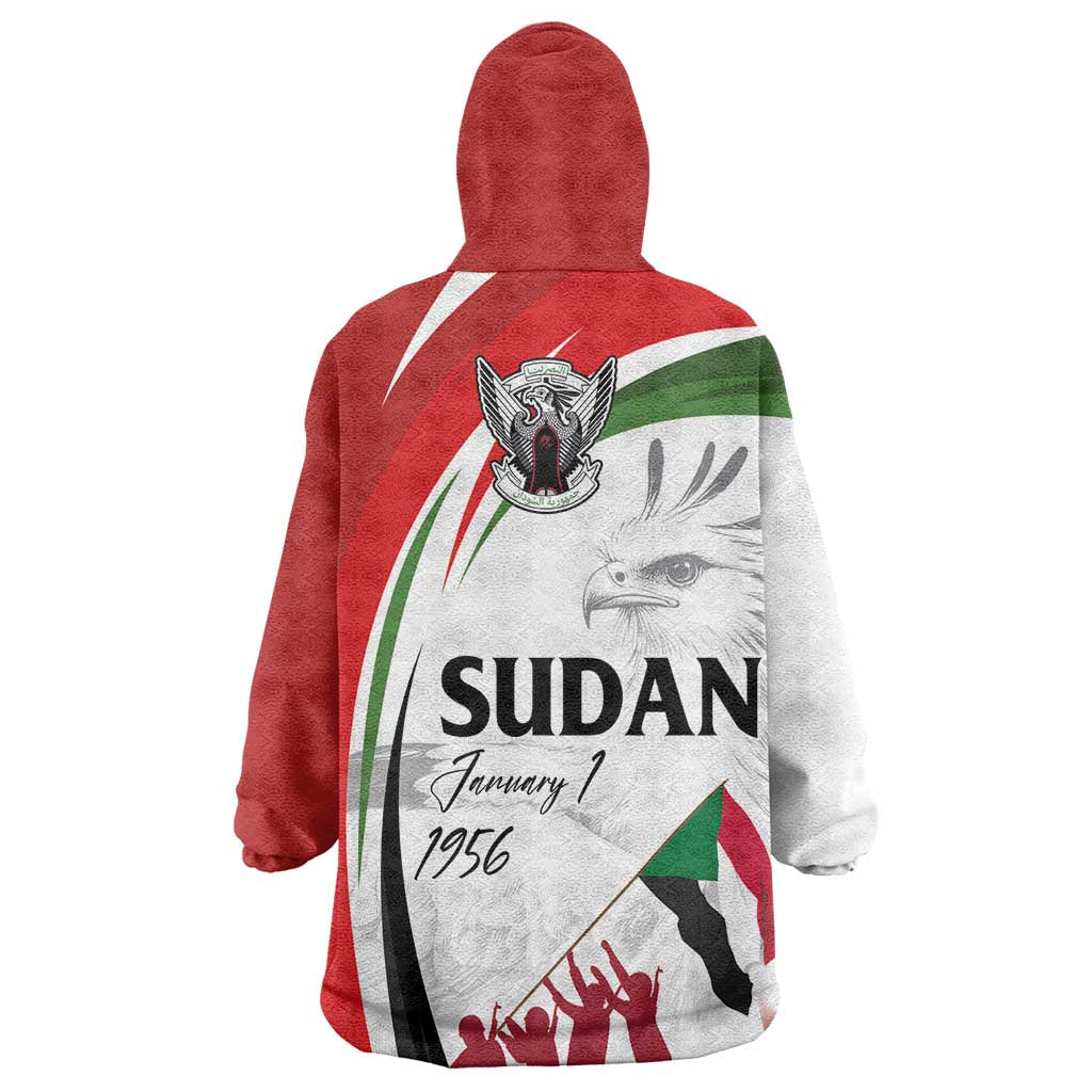 Happy Independence of Sudan Wearable Blanket Hoodie Soldiers Fight for Homeland - Victory is ours