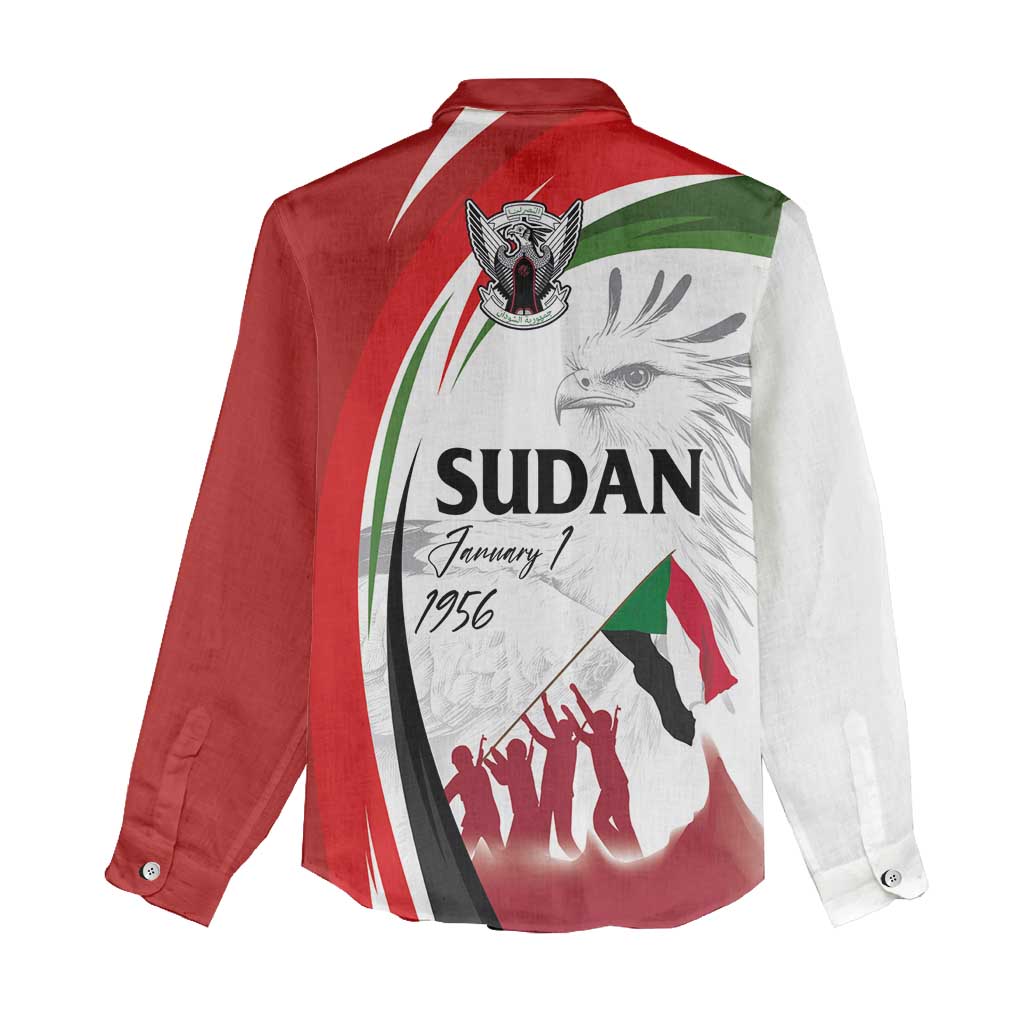 Happy Independence of Sudan Women Casual Shirt Soldiers Fight for Homeland - Victory is ours LT03
