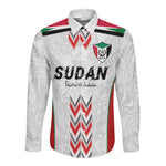 Custom Sudan Football Long Sleeve Button Shirt Wings of Victory - Go Falcons of Jediane
