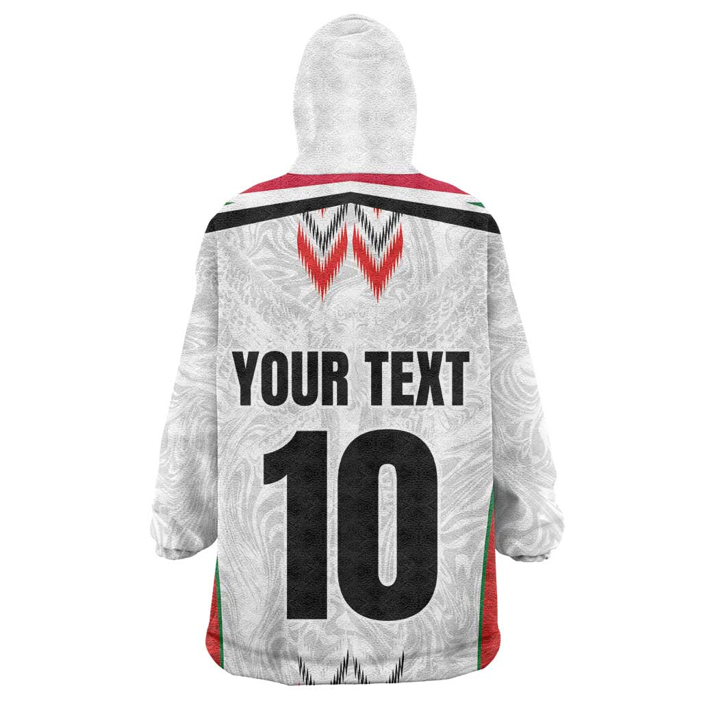 Custom Sudan Football Wearable Blanket Hoodie Wings of Victory - Go Falcons of Jediane