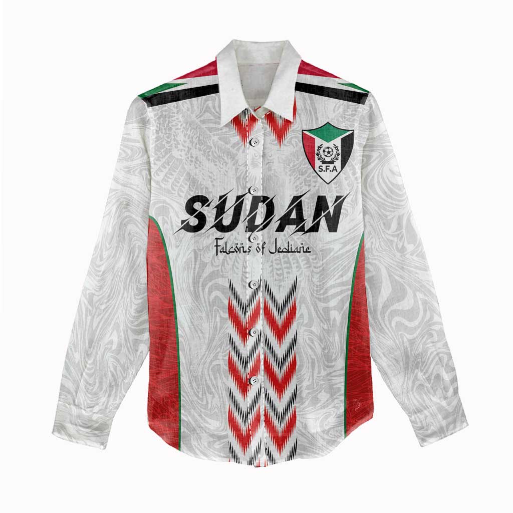 Custom Sudan Football Women Casual Shirt Wings of Victory - Go Falcons of Jediane LT03