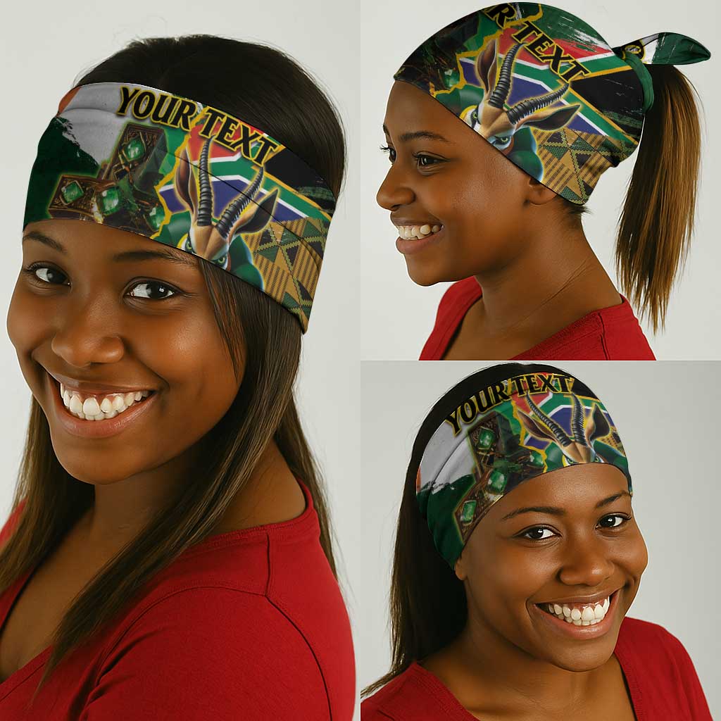 South Africa Versus Ireland Rugby Neck Gaiter - Springbok Mascot, Celtic Cross Design LT03