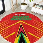 Guyana Cricket Amazon Warriors Round Carpet Go Glory-Green Red Gold - African Pride