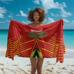 Guyana Cricket Amazon Warriors Sarong Go Glory-Green Red Gold - African Pride