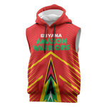 Guyana Cricket Amazon Warriors Custom Sleeveless Hoodie Go Glory-Green Red Gold - African Pride