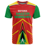 Guyana Cricket Amazon Warriors Custom T shirt Go Glory-Green Red Gold - African Pride