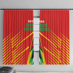 Guyana Cricket Amazon Warriors Window Curtain Go Glory-Green Red Gold - African Pride