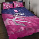 Barbados Cricket Royals Quilt Bed Set Trident Symbol-Sporty Style - African Pride