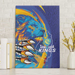 Saint Lucia Cricket Kings Canvas Wall Art Caribbean-Roar of Power Lions - African Pride
