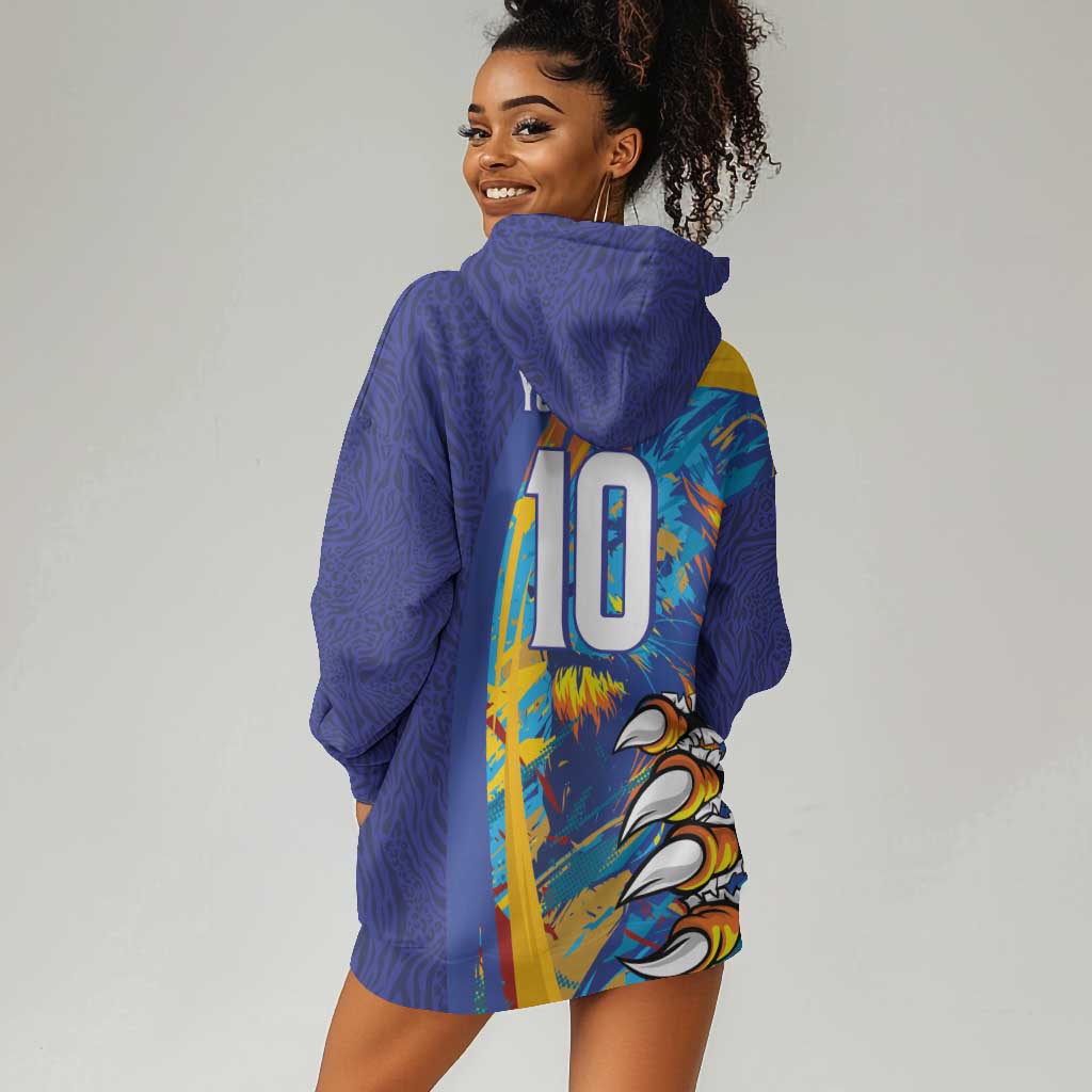 Custom Saint Lucia Cricket Kings Hoodie Dress Caribbean-Roar of Power Lions - African Pride