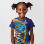 Custom Saint Lucia Cricket Kings Kid T shirt Caribbean-Roar of Power Lions - African Pride