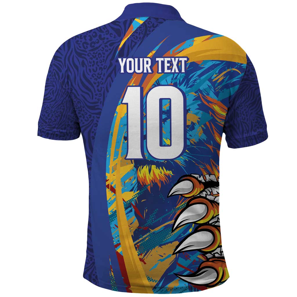 Custom Saint Lucia Cricket Kings Polo Shirt Caribbean-Roar of Power Lions - African Pride