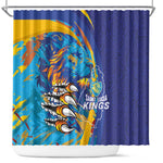 Saint Lucia Cricket Kings Shower Curtain Caribbean-Roar of Power Lions - African Pride
