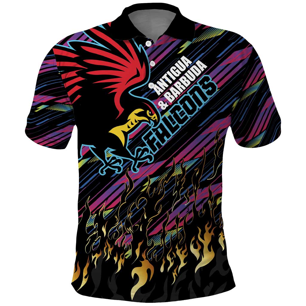 Custom Antigua & Barbuda Cricket Falcons Polo Shirt Through The Fire-Go Glory - African Pride