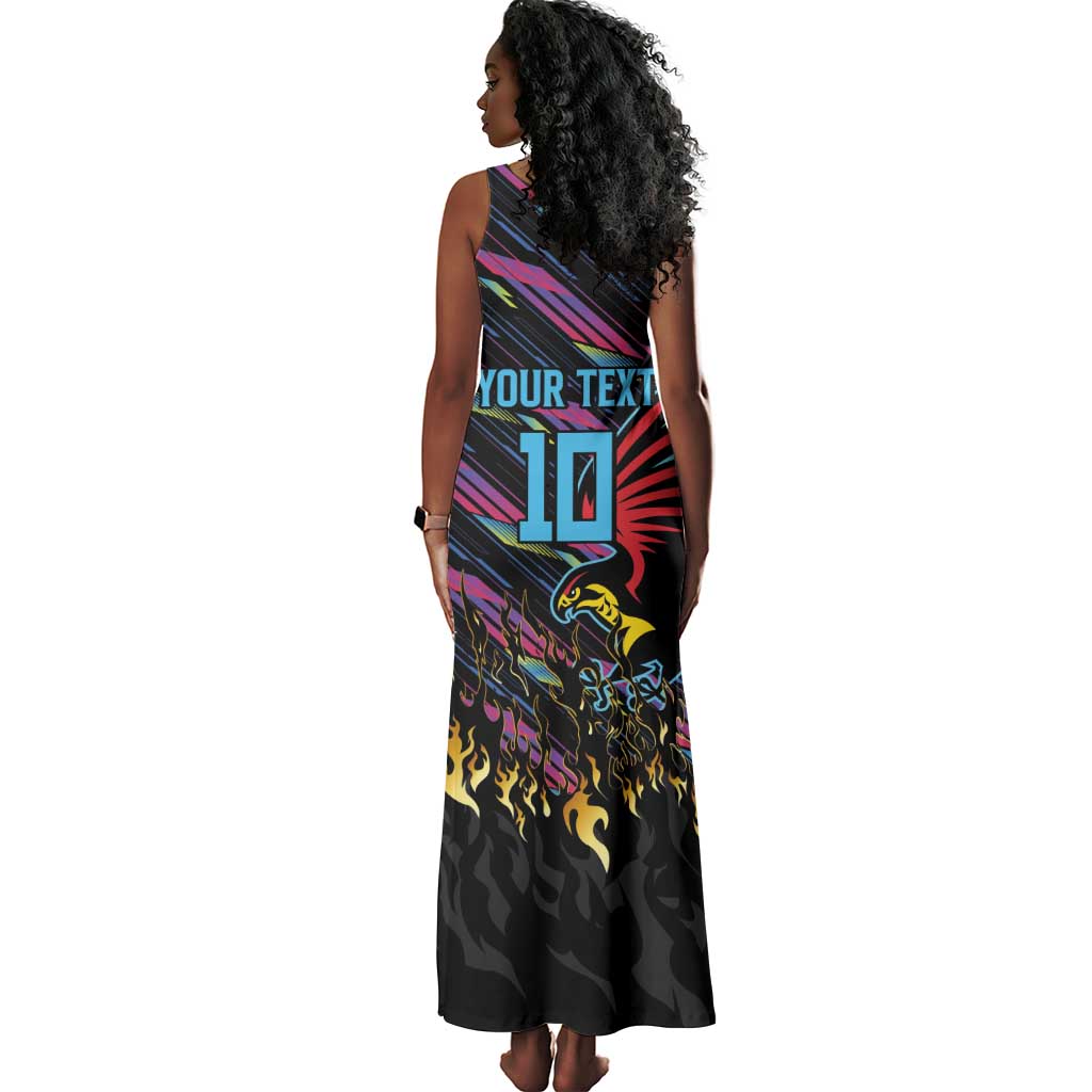 Custom Antigua & Barbuda Cricket Falcons Tank Maxi Dress Through The Fire-Go Glory - African Pride