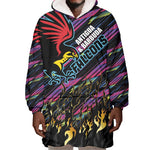 Custom Antigua & Barbuda Cricket Falcons Wearable Blanket Hoodie Through The Fire-Go Glory - African Pride