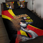 Uganda Independence Day with Crowned Cranes Quilt Bed Set