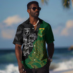 Custom Aotearoa South Africa Rugby Freedom Cup Hawaiian Shirt Kiwi Warriors Haka with King Protea Symbol - African Pride
