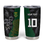 Custom Aotearoa South Africa Rugby Freedom Cup Tumbler Cup Kiwi Warriors Haka with King Protea Symbol - African Pride