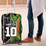 Custom Aotearoa South Africa Rugby Freedom Cup Luggage Cover Maori Silver Fern Art and Sporty Flag SA - African Pride