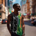 Custom Aotearoa South Africa Rugby Freedom Cup Men Tank Top Maori Silver Fern Art and Sporty Flag SA - African Pride
