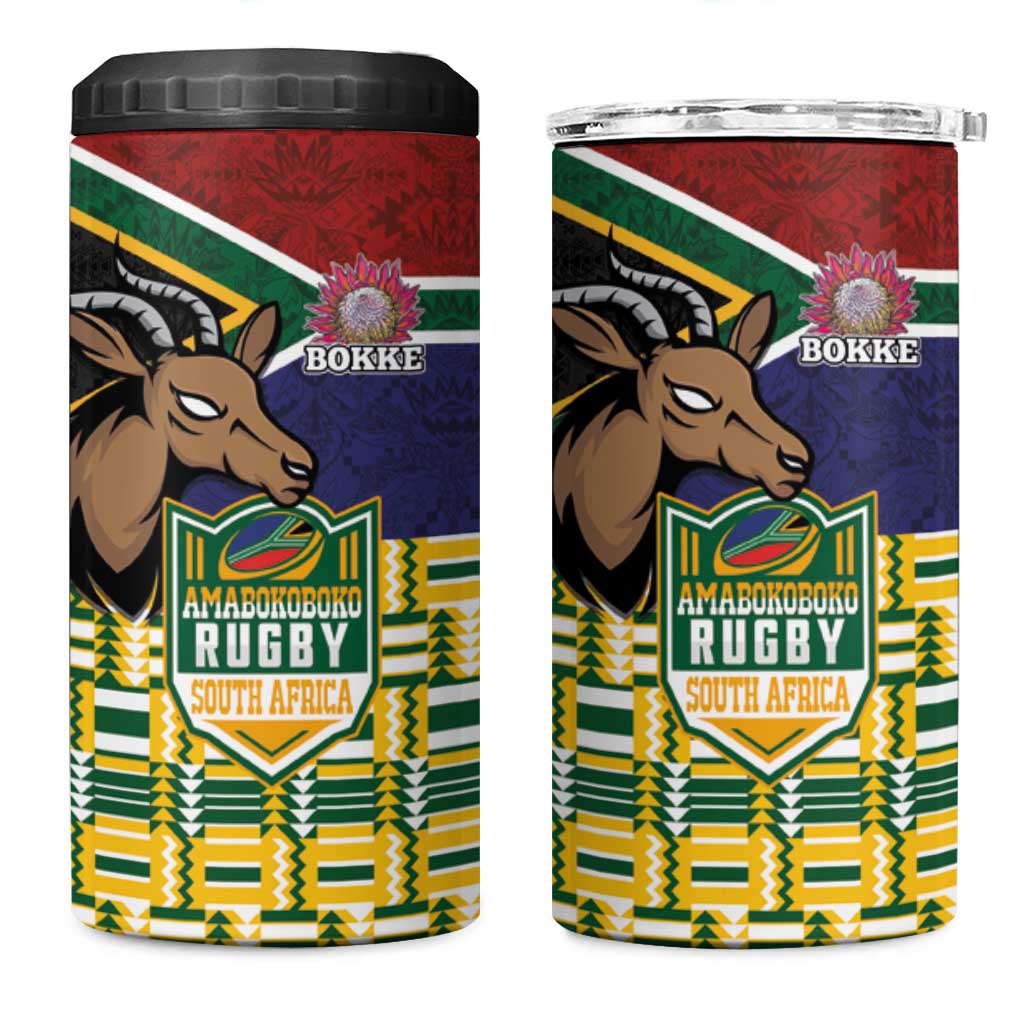 South Africa Rugby 4 in 1 Can Cooler Tumbler Go Bokke-Amabokoboko Spirit - African Pride