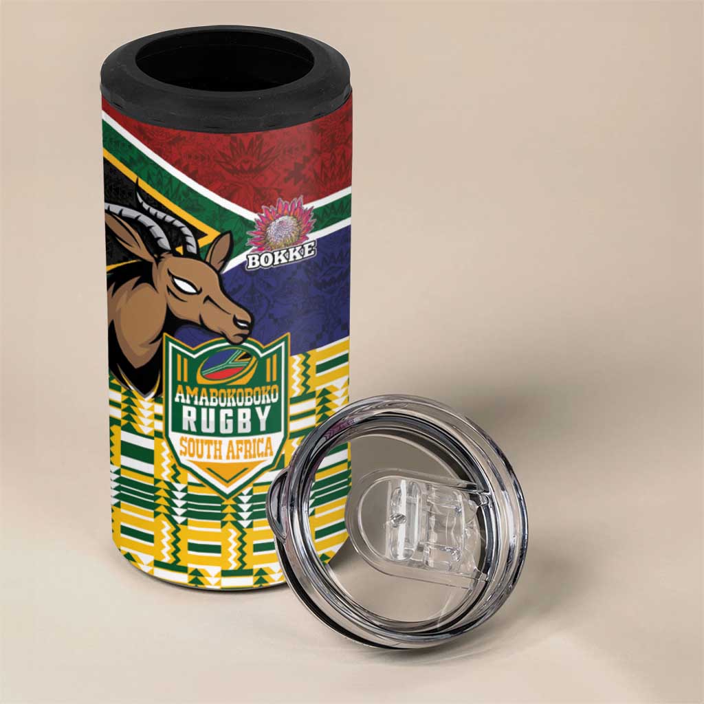 South Africa Rugby 4 in 1 Can Cooler Tumbler Go Bokke-Amabokoboko Spirit - African Pride