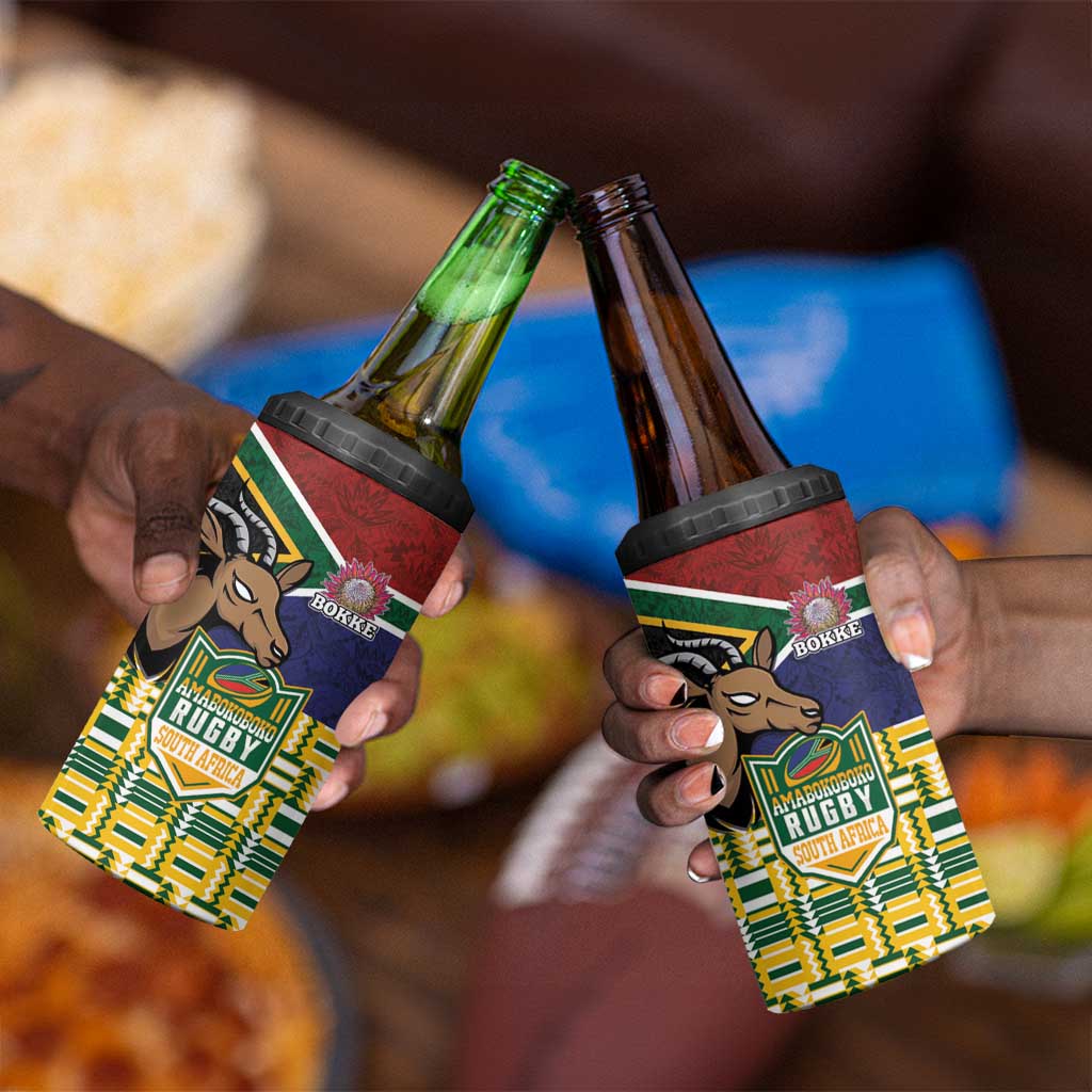 South Africa Rugby 4 in 1 Can Cooler Tumbler Go Bokke-Amabokoboko Spirit - African Pride