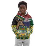 South Africa Rugby Kid Hoodie Go Bokke-Amabokoboko Spirit - African Pride