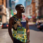 South Africa Rugby Men Tank Top Go Bokke-Amabokoboko Spirit - African Pride