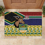 South Africa Rugby Rubber Doormat Go Bokke-Amabokoboko Spirit - African Pride