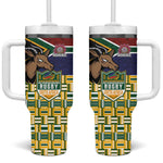 South Africa Rugby Tumbler With Handle Go Bokke-Amabokoboko Spirit - African Pride