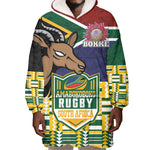 South Africa Rugby Wearable Blanket Hoodie Go Bokke-Amabokoboko Spirit - African Pride