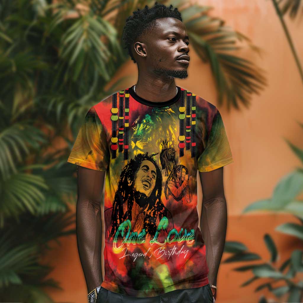 Afro-Jamaican Reggae Legend's Birthday T shirt One Love Jamaica