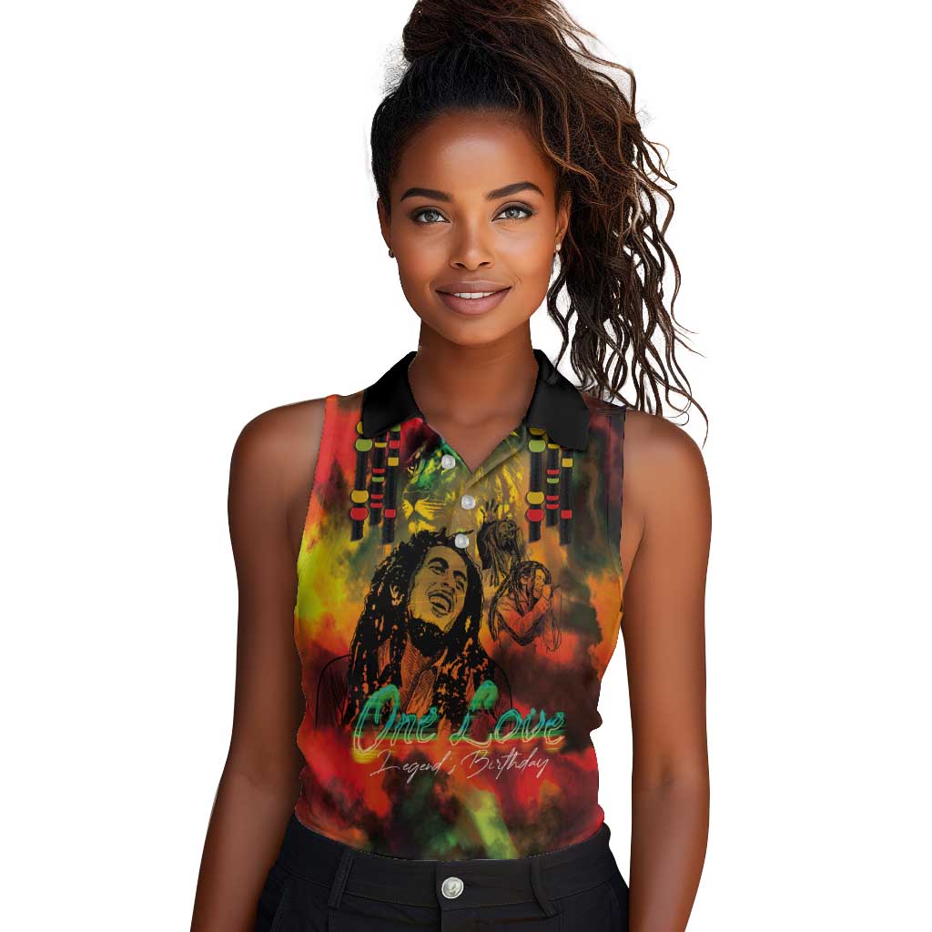 Personalized Afro Mali Women Sleeveless Polo Shirt Happy 65th Anniversary Independence LT15 main image 0