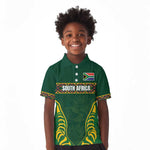 Custom South Africa Rugby Kid Polo Shirt Springboks Spirit and King Protea