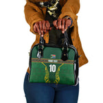 Custom South Africa Rugby Shoulder Handbag Springboks Spirit and King Protea