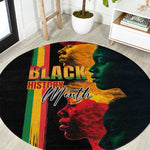 Afro - Black History Month Round Carpet Black Soul - I'm Black Every Month