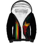 Afro - Black History Month Sherpa Hoodie Black Soul - I'm Black Every Month